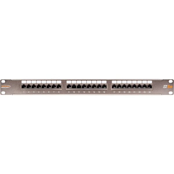 Патч-панель в шкаф 19" 1U, 24 x RJ-45 кат. 5e, экранированная ...