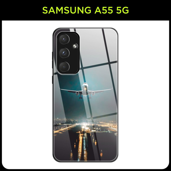 Стеклянный чехол на Samsung Galaxy A55 5G / Самсунг А55 5G с принтом ...