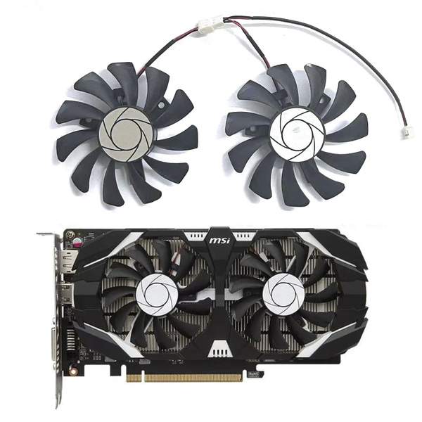 Новый 75мм 2PIN HA8010H12F-Z для MSI GeForce GTX 1050Ti GTX-1050- ti-gt ...