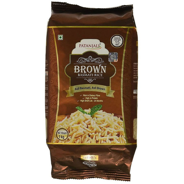 Рис Басмати коричневый (Brown rice Basmati), 1 кг Patanjali - купить с ...