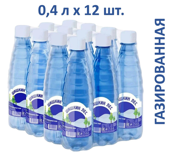 Шишкин лес Вода Минеральная Газированная 400мл. 12шт - купить с ...