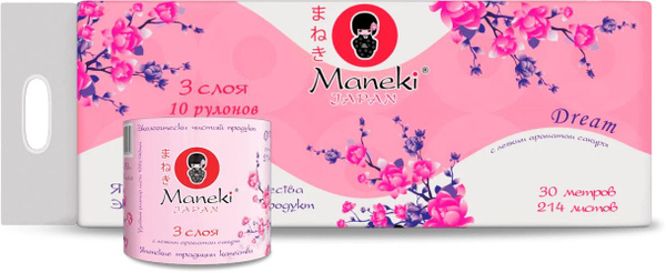 Maneki Туалетная бумага 10 шт - купить с доставкой по выгодным ценам в ...