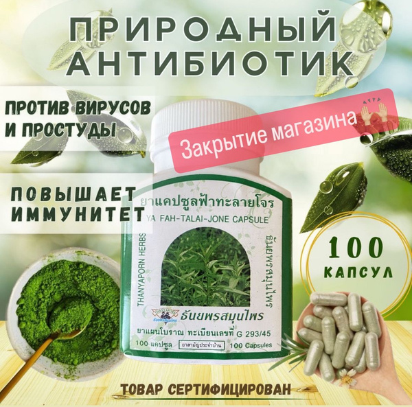 Фа Талай Джон Ya Fah-Talai-Jone capsule - купить с доставкой по ...