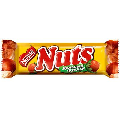 Шоколадный батончик Nuts 50г с орехом - купить с доставкой по выгодным ...