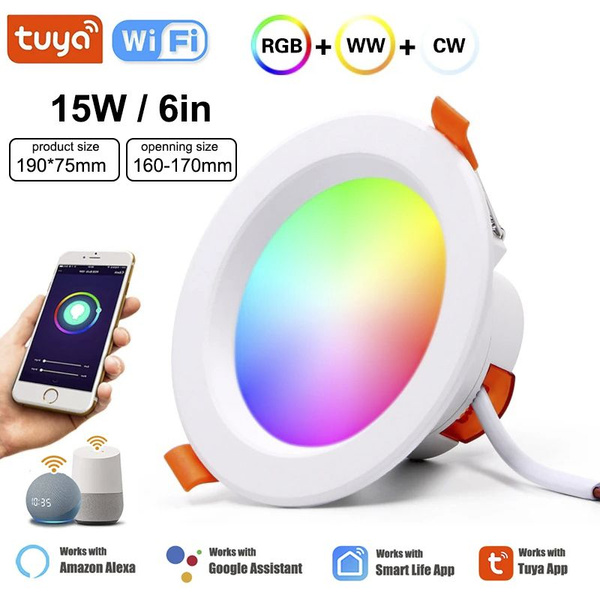 Умный Встраиваемый светильник RGB Wi-Fi Smart downlight,Голосовое ...