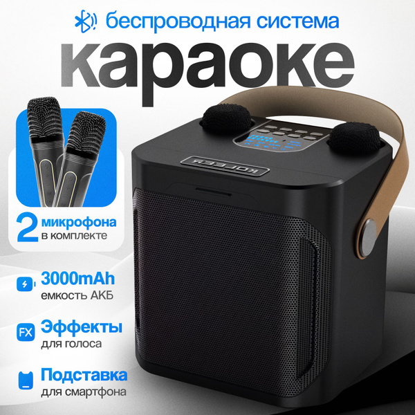 Караоке система с двумя беспроводными микрофонами с функцией Bluetooth ...