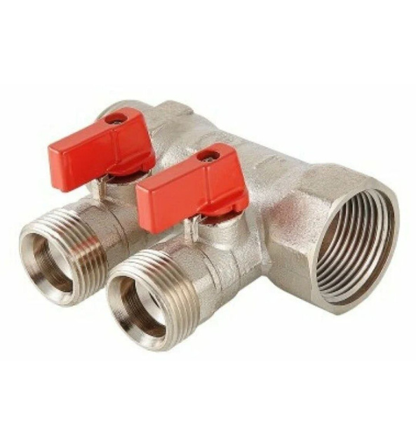 Коллектор c кранами 3/4" х 1/2" - на 2 выхода - купить в интернет ...
