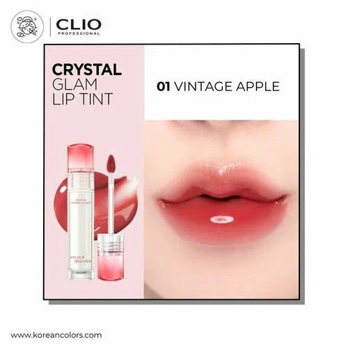 CLIO Crystal Glam Tint 001 Vintage Apple Стойкий сияющий глянцевый тинт ...
