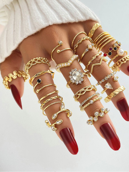 Комплект колец Модель 20907 Бренд DLED Accessories Бижутерия женская ...