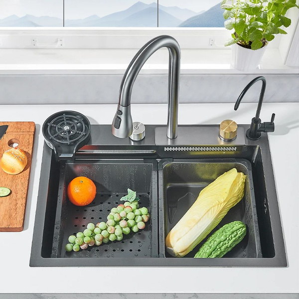 мойка для кухни раковина врезная 600*450mm Металлический серый ...