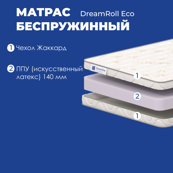 Матрас Dreamline Foam Roll, Беспружинный, 90 - купить по выгодной цене ...