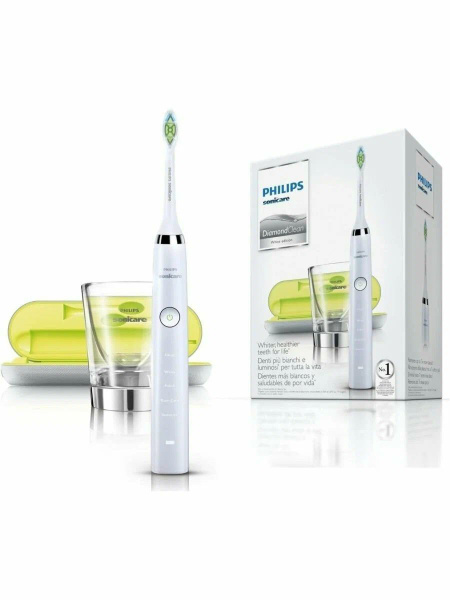 Ультразвуковая зубная щетка Philips Sonicare DiamondClean HX9340, белая ...