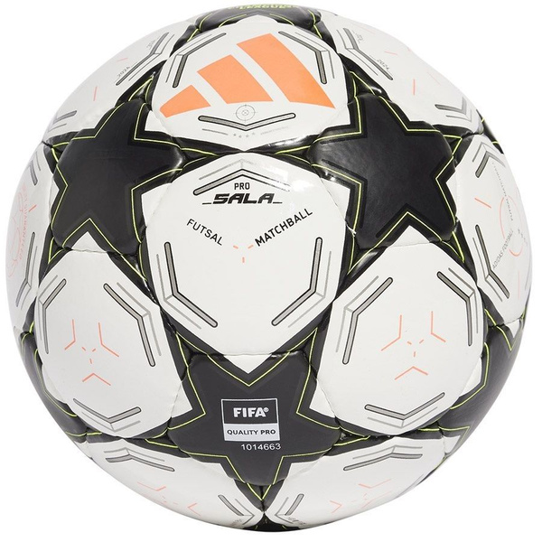 In9364 Футбольный мяч adidas Euro24 PRO Sala IN9364, 4 размер, белый, черный ...