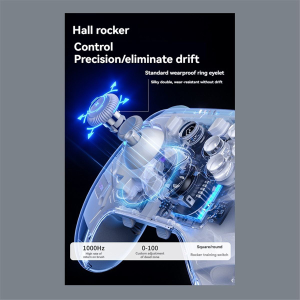 Игровой контроллер K10 с зарядной док-станцией RGB Холл-эффект джойстик ...