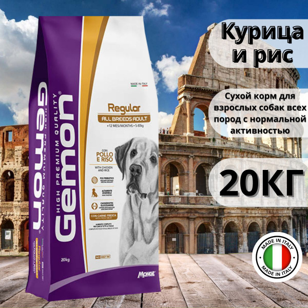 Gemon Dog Regular сухой корм для собак, курица 20 кг купить на OZON по ...