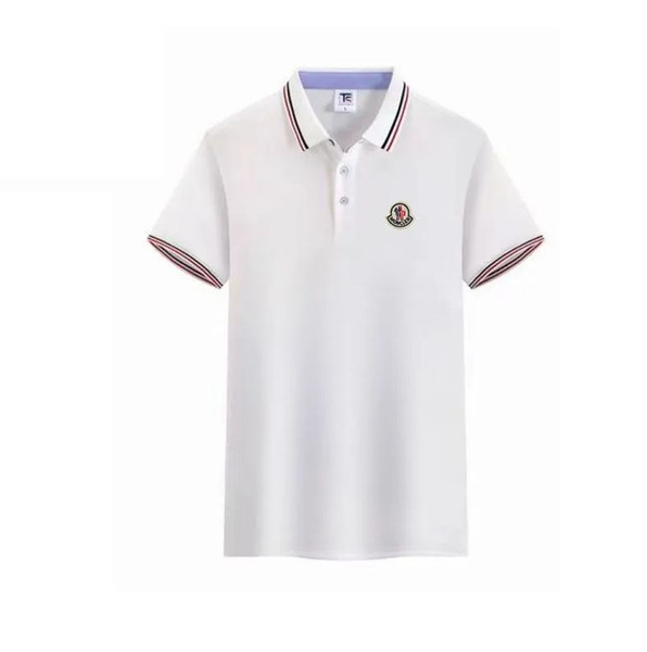 Поло MONCLER, размер 46, цвет белый, 100% хлопок - купить по выгодной ...