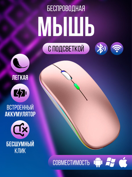 Мышь беспроводная беспроводная для ноутбука бесшумная компьютерная ...