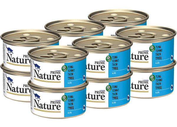 PRIME NATURE TUNA для взрослых кошек с тунцом в желе (85 гр х 12 шт ...