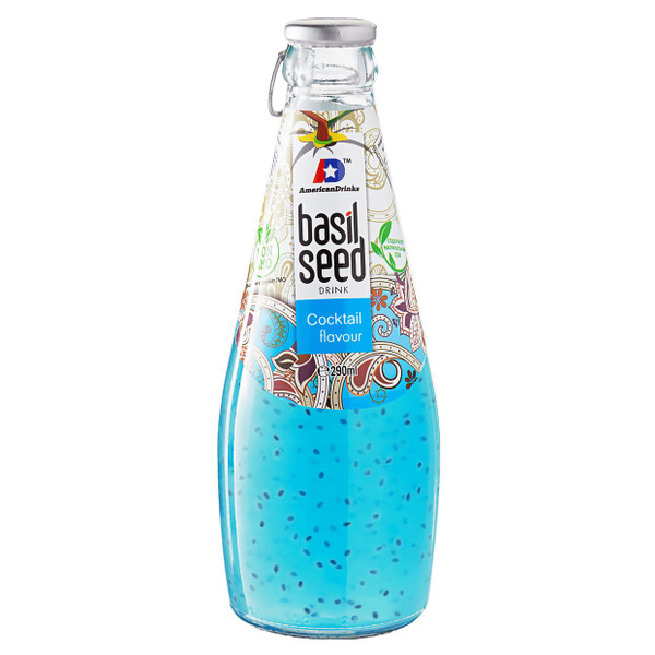 Напиток безалкогольный Basil Seed негазированный семенами базилика с ...