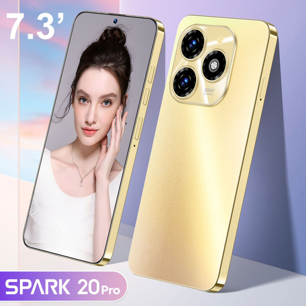 Смартфон Новый Spark20 Pro/Android-смартфон 7,3-дюймовый большой экран ...