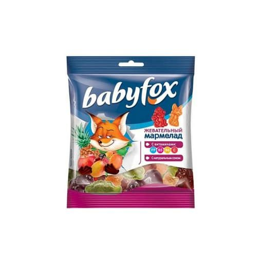 Мармелад жевательный BabyFox "Бегемоты" 70 гр. -коробка 50 шт. - купить ...