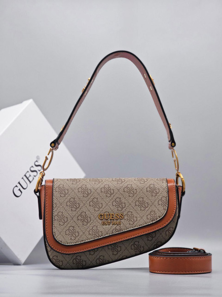 Сумка женская кожаная Guess седло хит купить на OZON по низкой цене ...