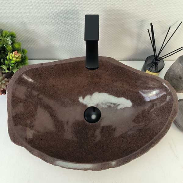 Каменная раковина из речного камня RS-05215 (57*39*15) 0857 из ...