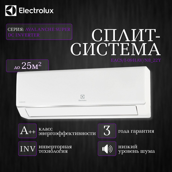 Electrolux Avalanche Super DC Inverter EACS/I-09HAV/N8_22Y сплит ...