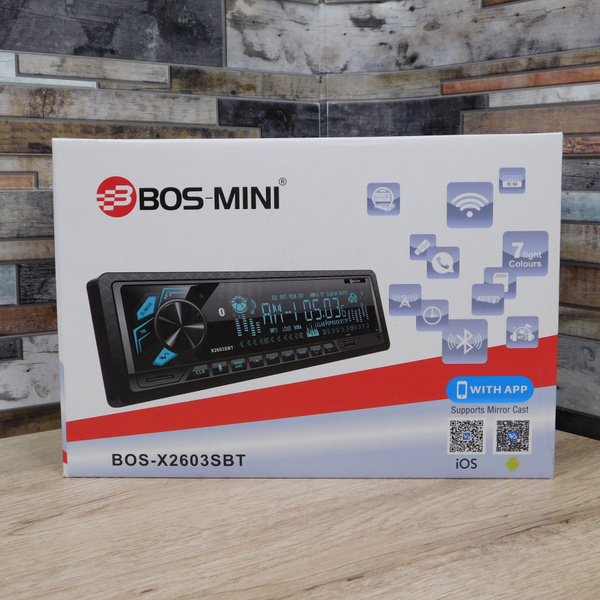BOS-MINI Автомагнитола, диагональ: 4.0", 1 DIN, 0ГБ/0ГБ купить на OZON ...