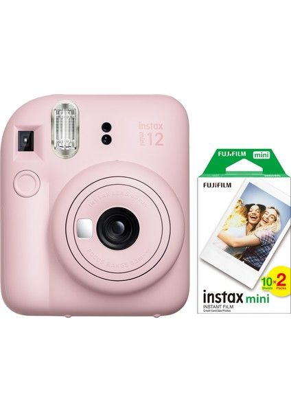 Розовая камера Fujifilm Instax Mini 12 и упаковка из 20 мини-пленок ...