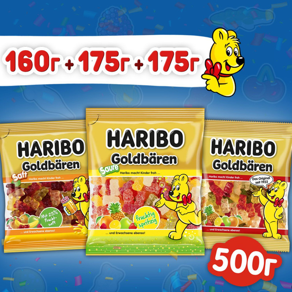 Мармелад Haribo Золотые Мишки (Goldbaren) Набор из 3 больших пачек ...