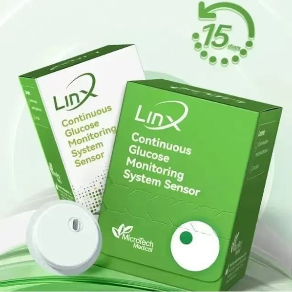 Датчик LinX (Aidex) для мониторинга уровня глюкозы.1 ШТ.15 дней ...