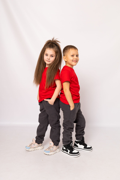 Брюки Девочки, Мальчики MPA ELITA BYUST прямые серый Флис, размер 116 ...