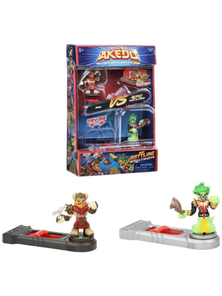 Akedo Ultimate Arcade Warriors Versus Pack - Miss Slither Vs Axel Con 2 Controller - Mini Action Figure Da Battaglia