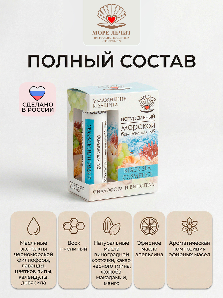 Бальзам для губ Филлофора и виноград