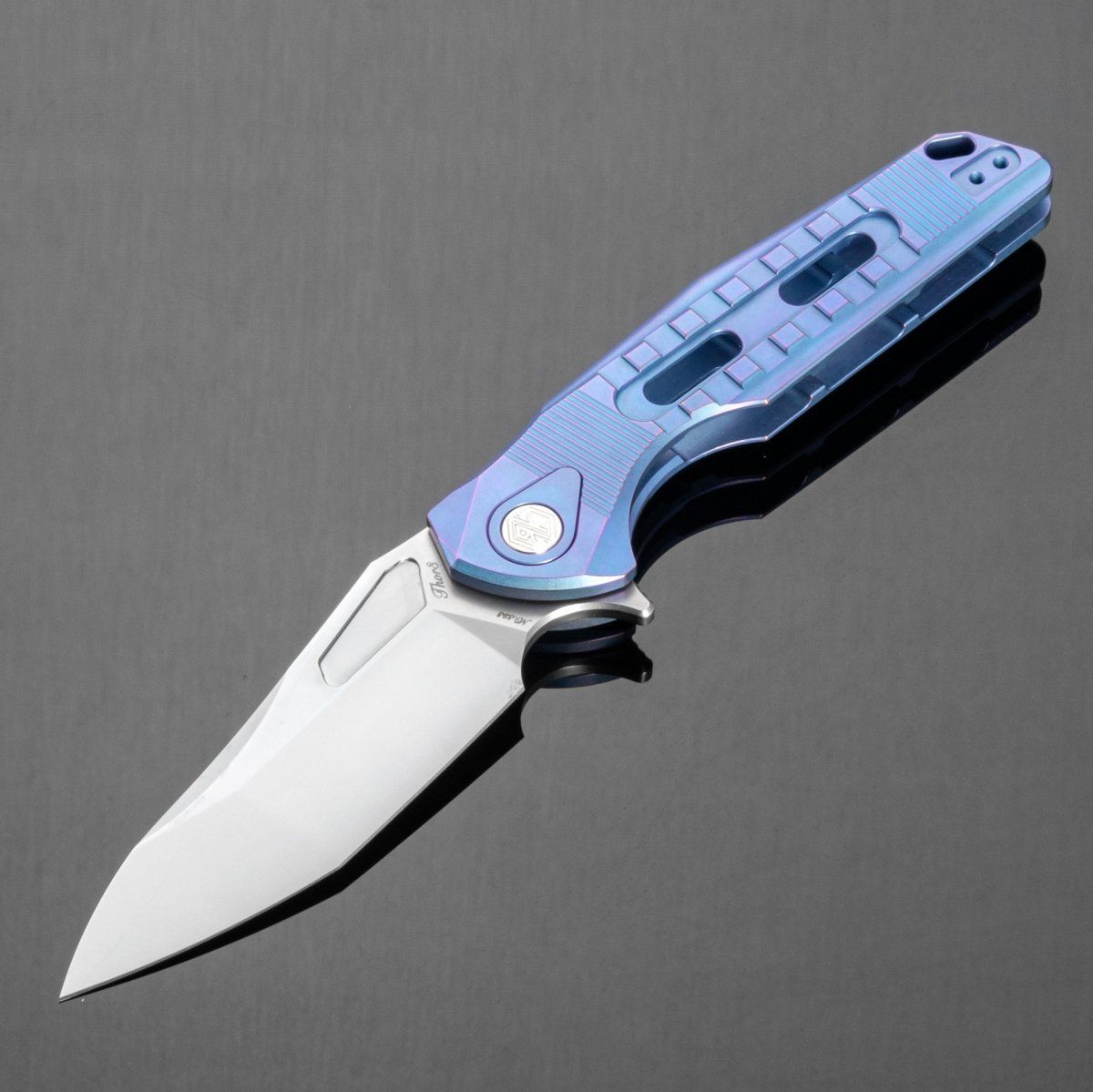 СкладнойножRikeKnifeThor3,стальM390Satin/BeadBlast,рукоятьblueTitan,артикулRKTHOR3BL