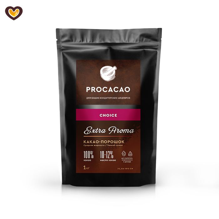 Какао-порошокPROCACAOExtraAroma10/12,CHOICE,пак1кг