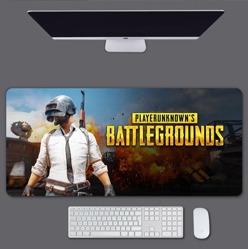 Игровой коврик для мыши Коврик игровой в ассортименте_pubg, XL, черный