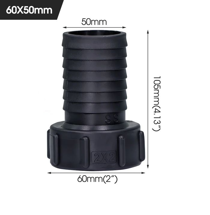 Переходникнаеврокубсрезьбы2"(S60*6)x50ммшланг