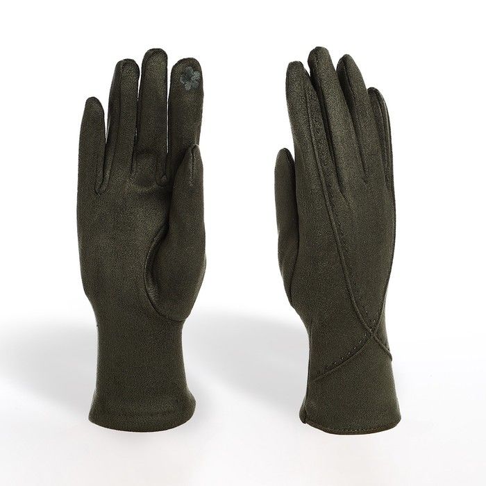 Перчатки женские, безразмерные, без утеплителя, цвет хаки