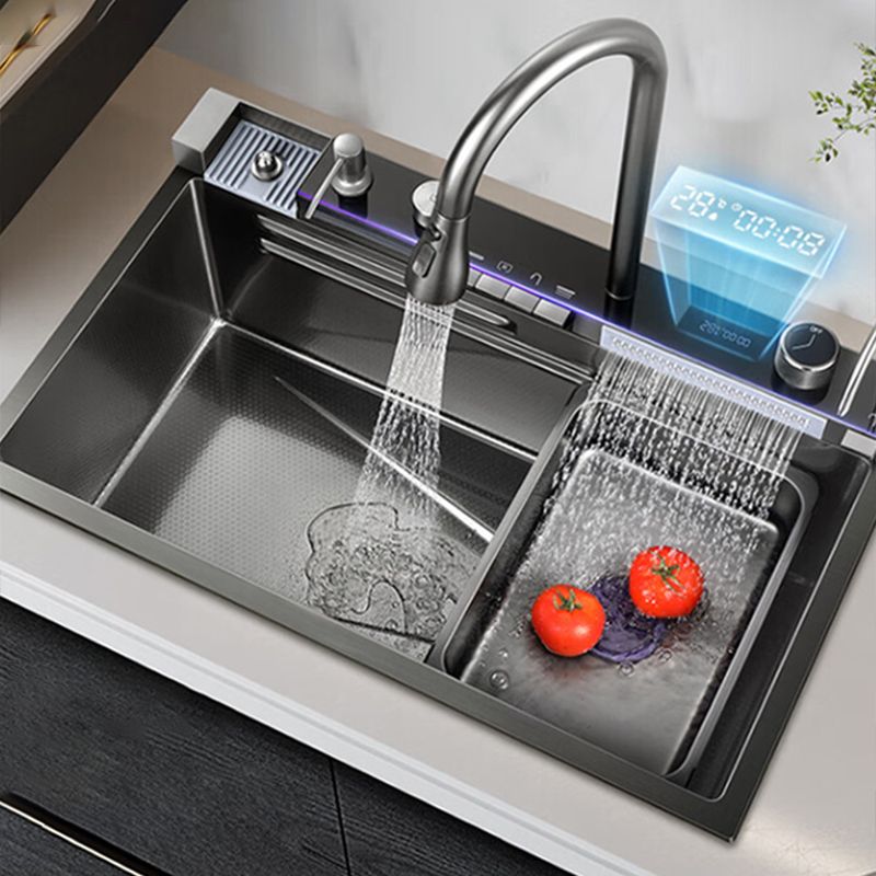 Multifunctional waterfall kitchen sink