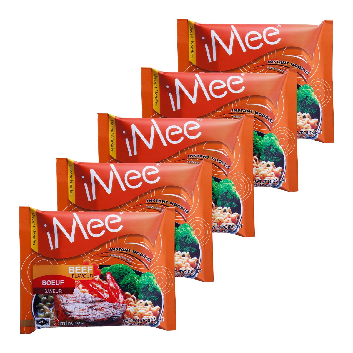 Лапша быстрого приготовления со вкусом говядины iMee, пачка 70 г х 5 шт -  купить с доставкой по выгодным ценам в интернет-магазине OZON (1489671159)