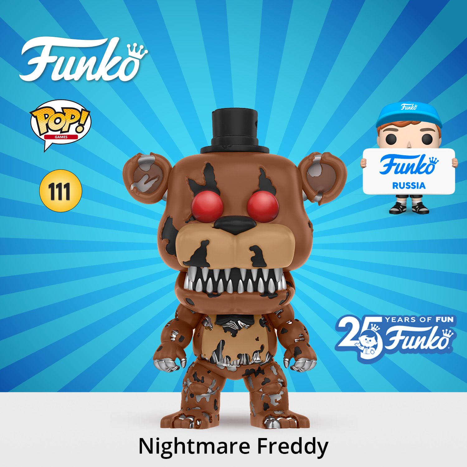 Фигурка Funko POP! Games FNAF Nightmare Freddy 11064 - купить с доставкой  по выгодным ценам в интернет-магазине OZON (472173965)