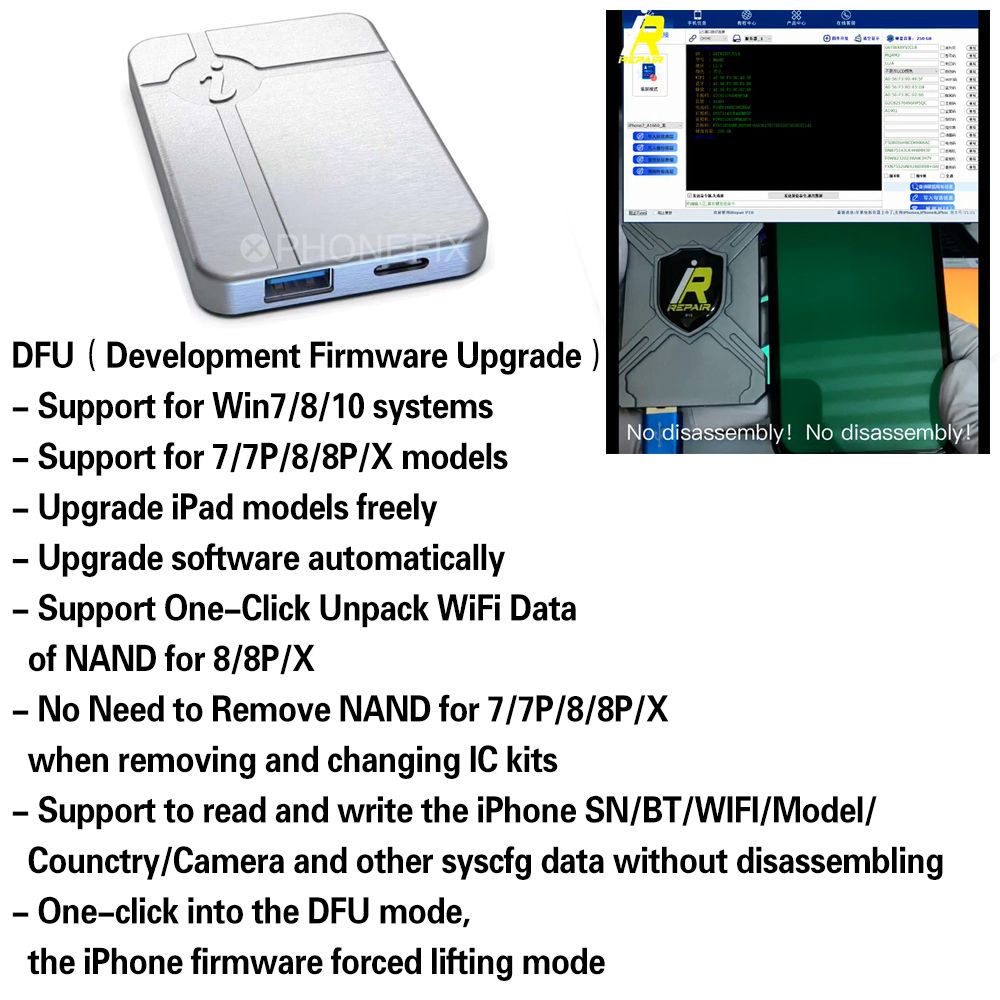 iBox DFU Tool-iRepair P10 DFU BOX NAND Programmer HDD Serial Read Write  Ошибка восстановления для iPad и iPhone 6 7 8 X Program One Key to Purple  Mode - купить с доставкой