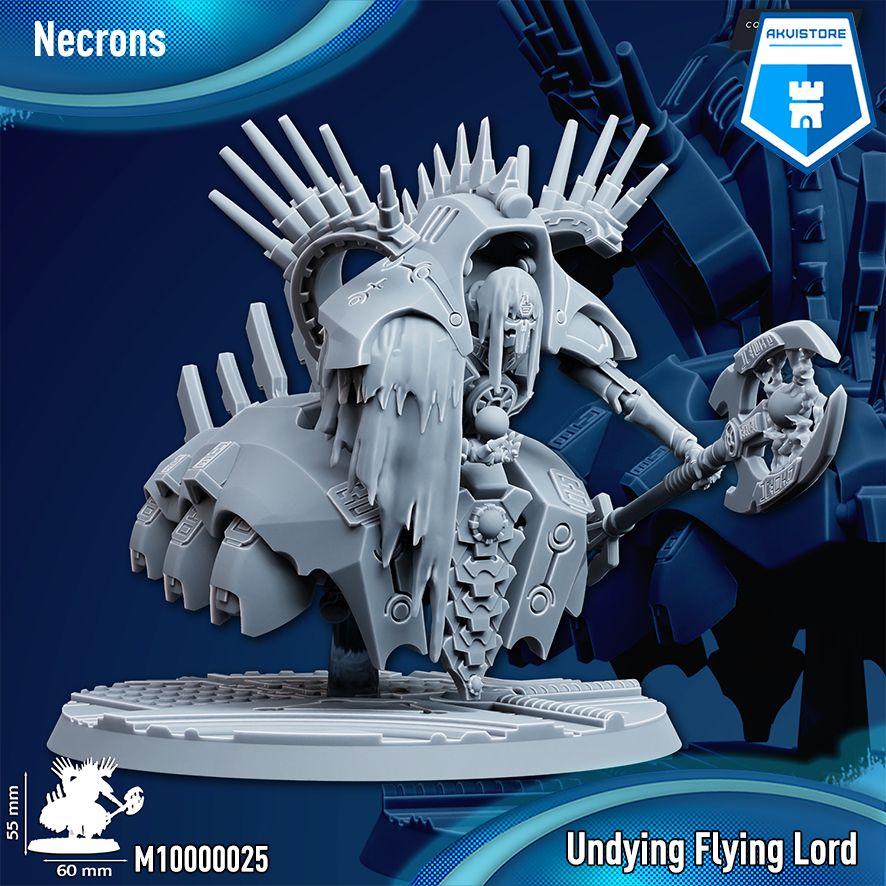 Некроны(Necrons)-UndyingFlyingLord32ммминиатюра3DпечатьWarhammer40000