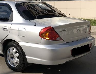 Бампер задний Kia Spectra Киа Спектра (2004-2011) АЛМАЗНОЕ СЕРЕБРО