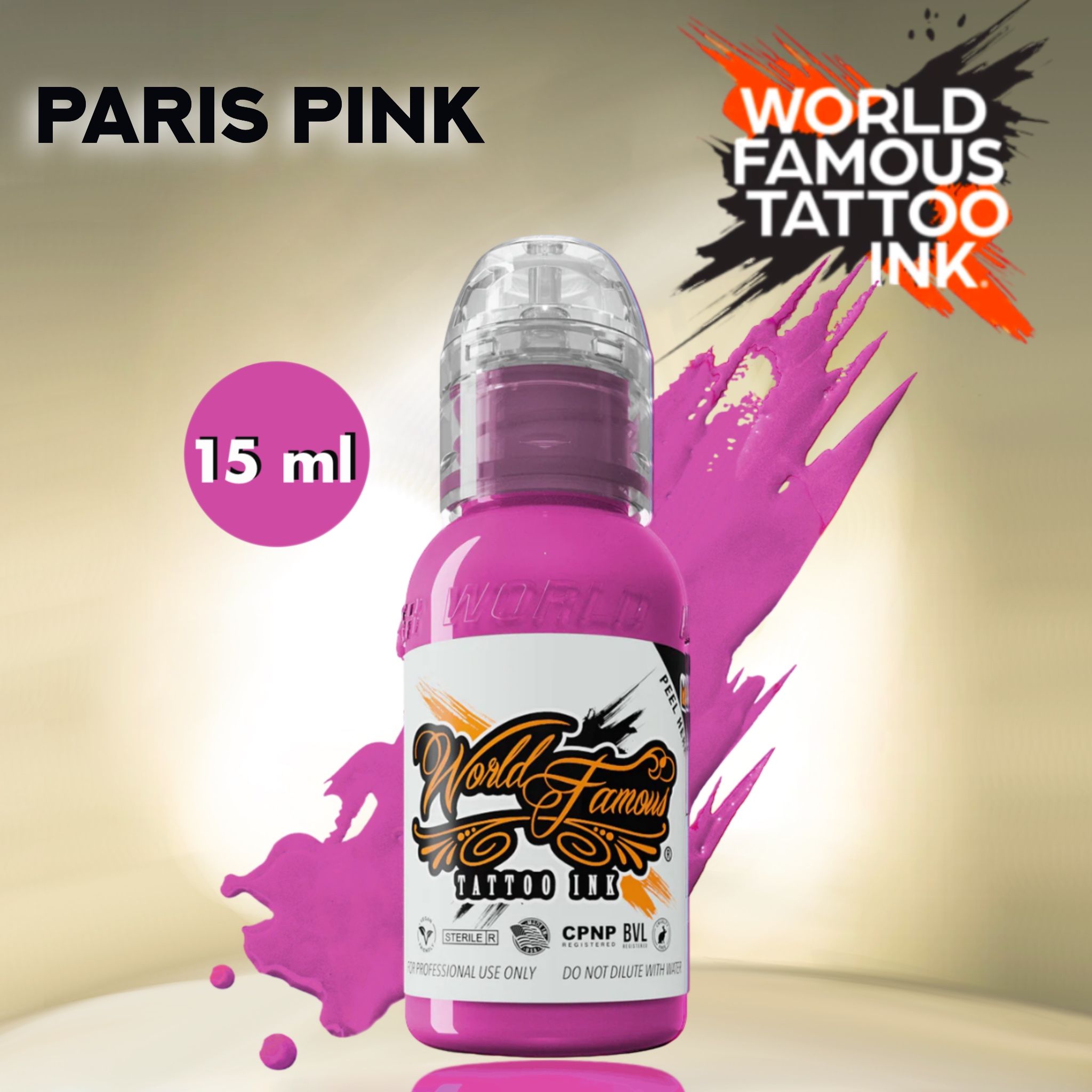 World Famous Paris Pink Краска для татуировки 15мл