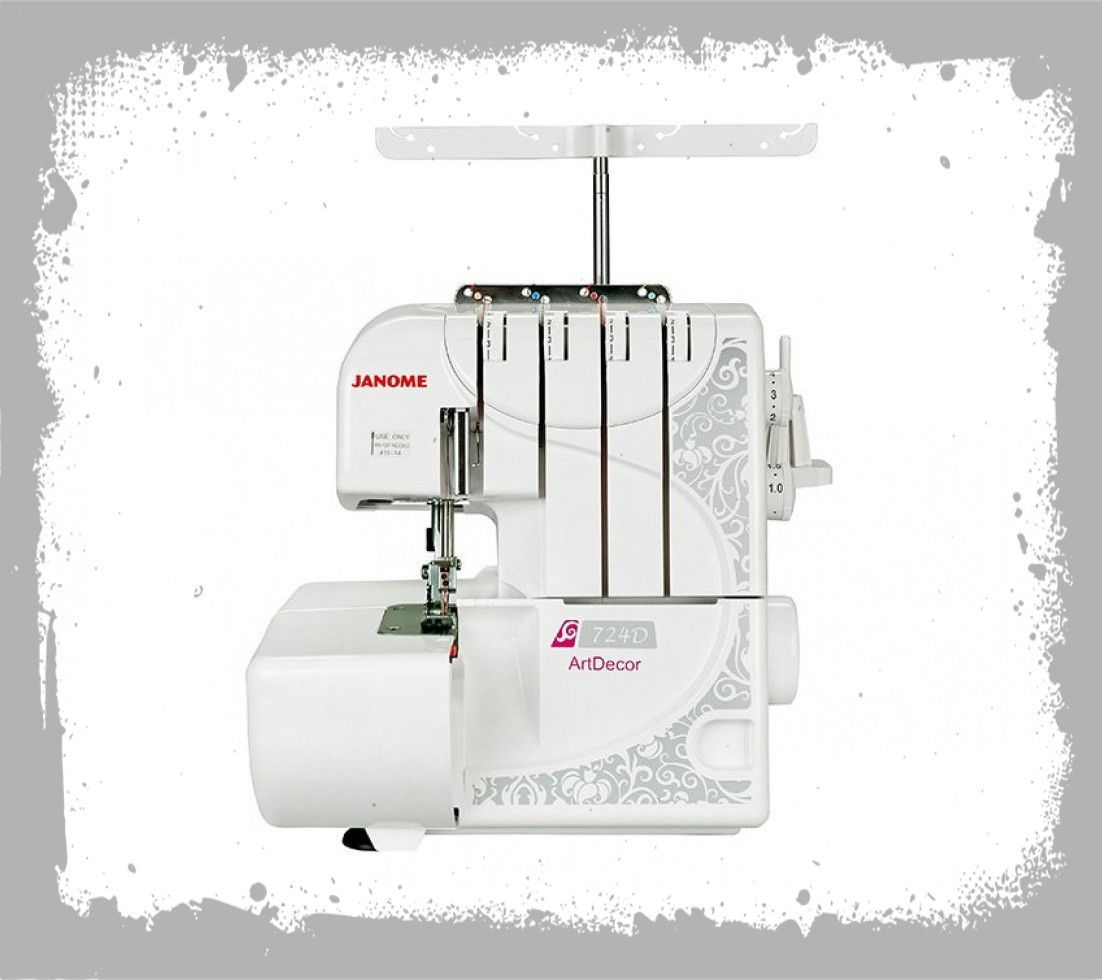 Janome Оверлок ArtDecor 724D  3х ниточный, 4х ниточный, операций 8