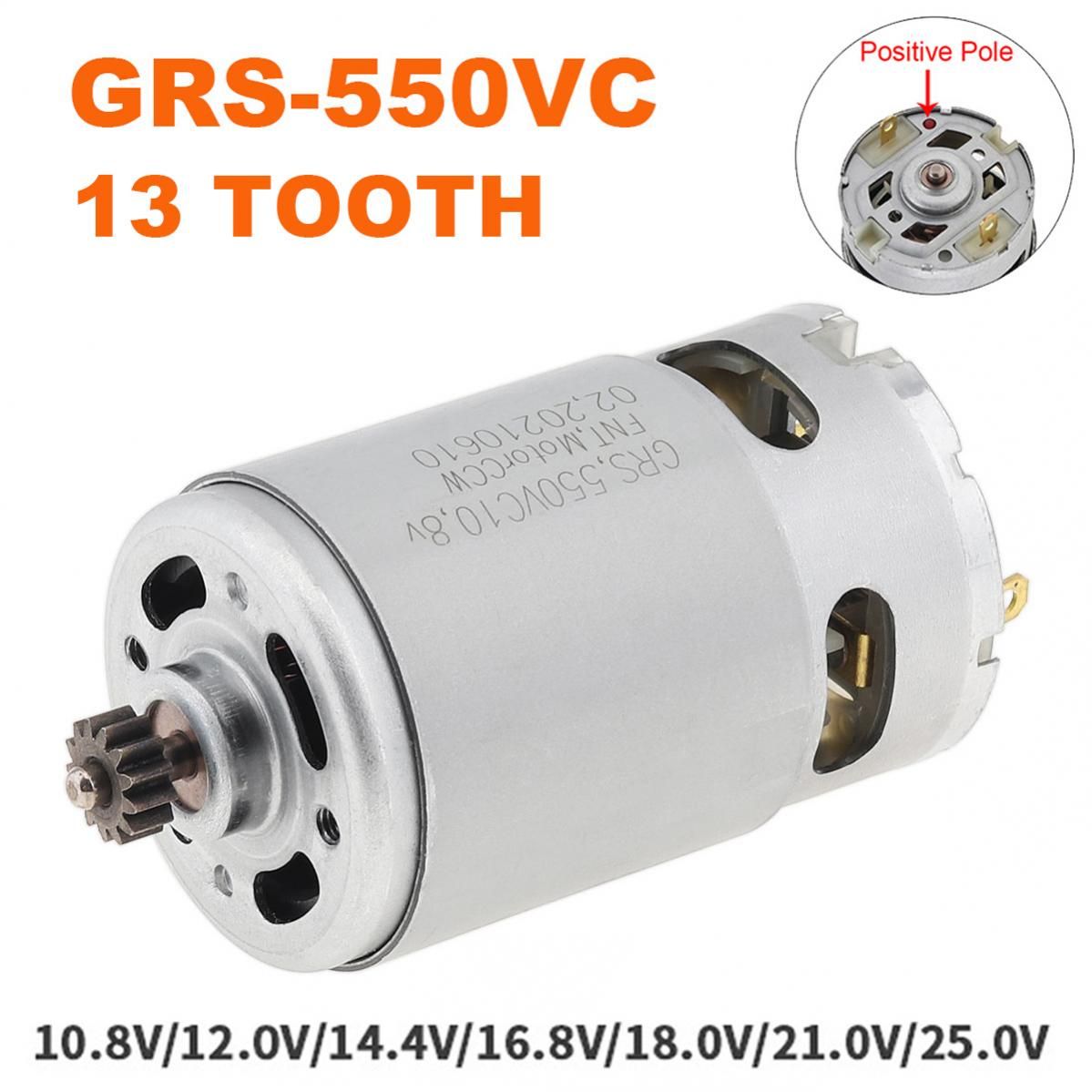 RS550 13 зубов DC 18V 27000RPM высокоскоростной микромотор с 13 зубьями шестерни для электрической дрели / пилы / шуруповерта