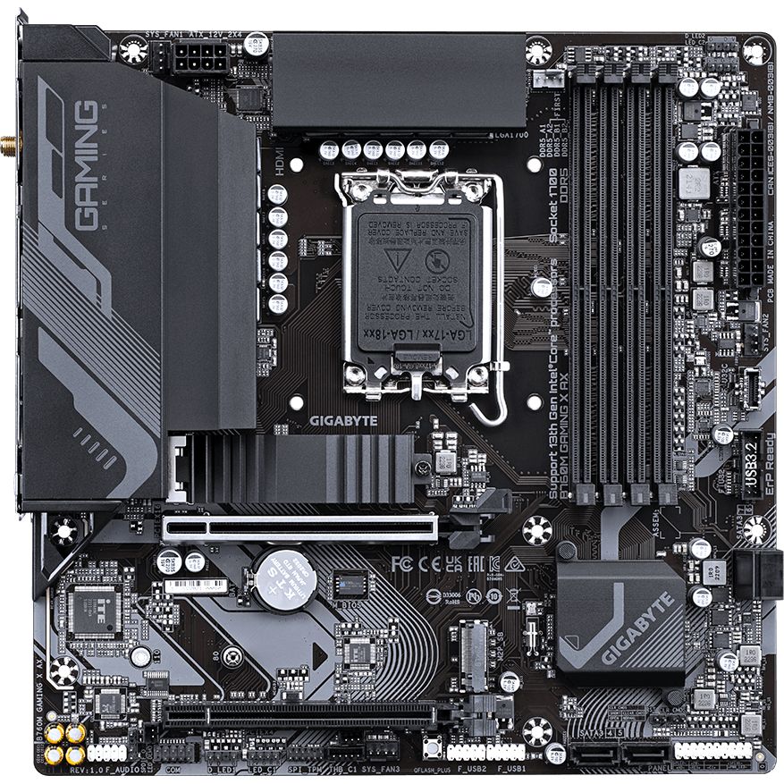 Материнская плата Gigabyte B760M GAMING X AX (LGA 1700, Intel B760, DDR5, 192 ГБ, PCIE 4.0)